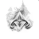 Christian symbolism tattoo design idea