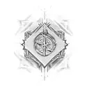 Christian symbolism tattoo design idea