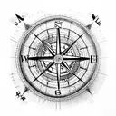 Inside dream catch compass  tattoo design idea