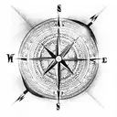 Inside dream catch compass  tattoo design idea