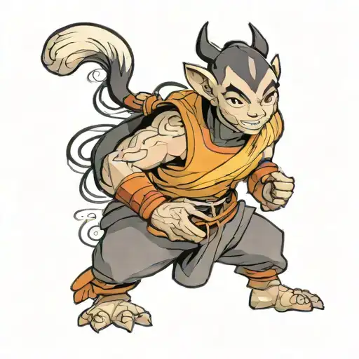 momo from the last airbender tattoo design idea