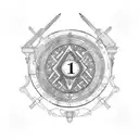 Write 145 in Roman numerals tattoo design idea