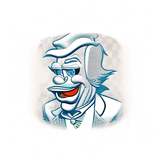 crypto, swiss franks, rollce royce, cash, scrooge mcduck,donald duck, gucci, rolls royce,LOUIS VUITTON make mix  tattoo design idea