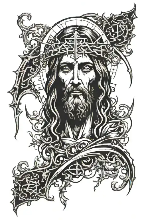 jesus christ tattoo design idea