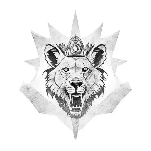 Un tatuaje de un león salvaje con una corona y melena grande represente la fuerza y temperamento de una persona fuerte tattoo design idea