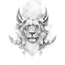 Un tatuaje de un león salvaje con una corona que represente la fuerza y temperamento de una persona fuerte tattoo design idea