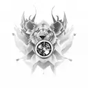 Un tatuaje de un león salvaje con una corona que represente la fuerza y temperamento de una persona fuerte tattoo design idea