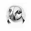 Puffin with Irish triquertra  tattoo design idea
