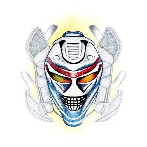 goalie mask with cool design tattoo design idea