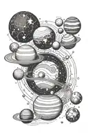 Solar System tattoo design idea