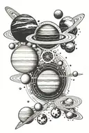 Solar System tattoo design idea