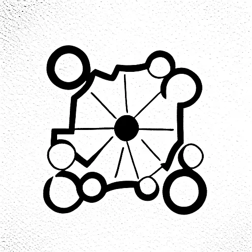 Atom tattoo design idea