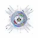 Atom tattoo design idea