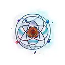 Atom tattoo design idea