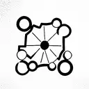 Atom tattoo design idea