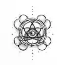 Atom tattoo design idea