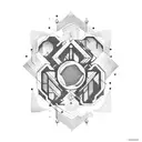 Atom tattoo design idea