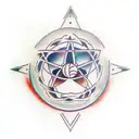 Atom tattoo design idea