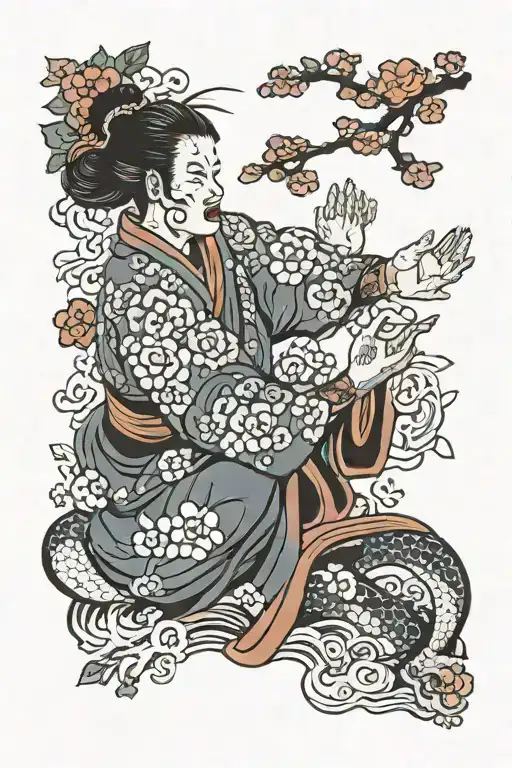 shaking hands holding tattoo design idea