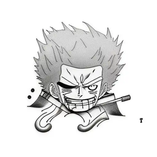 zoro luffy doflamingo trafalgar law tattoo design idea