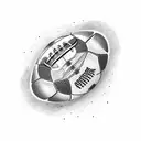 football tattoo design idea
