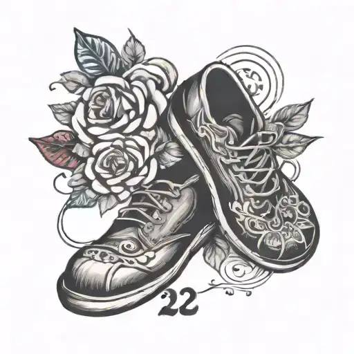 birth date foot print tattoo design idea