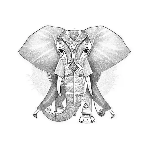 Elephant tattoo design idea