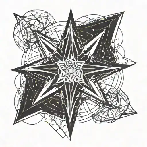 north star tattoo design idea