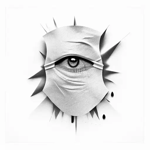 cry and laugh masks tattoo design idea