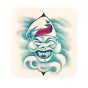 laugh now cry later tattoo design idea