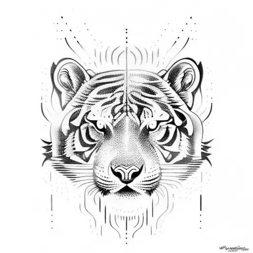 water tiger  tattoo design idea