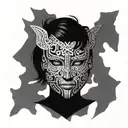 Boris brejcha mask tattoo design idea
