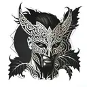 Boris brejcha mask tattoo design idea
