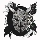 Boris brejcha mask tattoo design idea