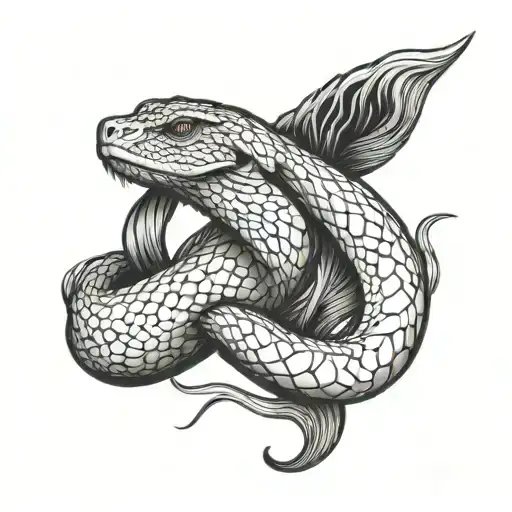 The viper intertwines her hand tattoo tattoo design idea