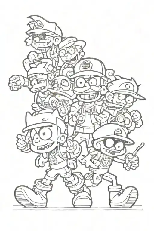 cartoon network 90s cartoon characters tattoo design idea