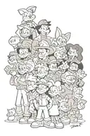  90s cartoon  tattoo design idea