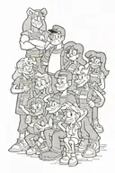  90s cartoon  tattoo design idea