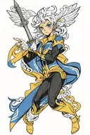 Barbados flag flying tattoo design idea