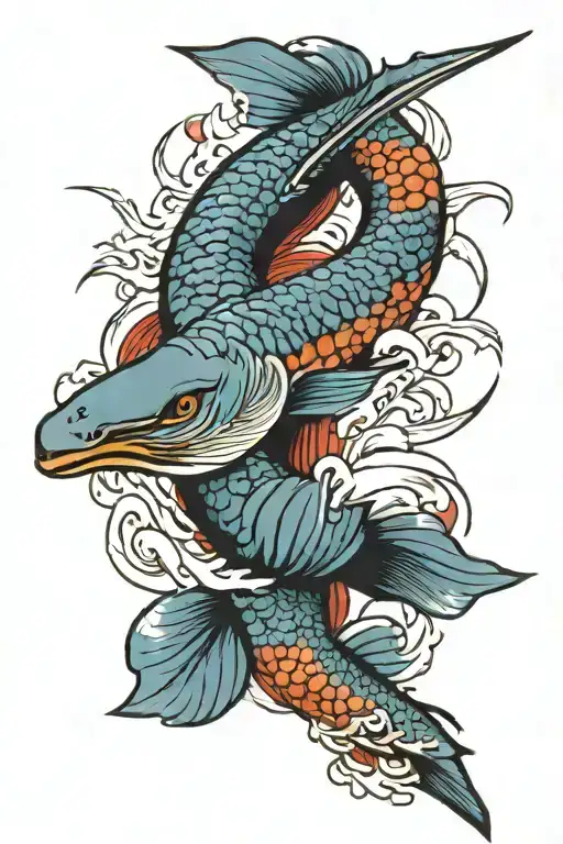 Japanese Sailor Jerry Daggar Tattoo design tattoo design idea