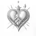 Heart , amour, plane, freedom, Peace  tattoo design idea