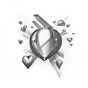 Heart , amour, plane, freedom, Peace  tattoo design idea