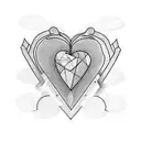 Heart, plane tattoo design idea