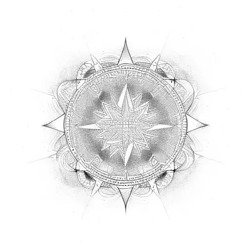 circle faded simple tattoo design idea