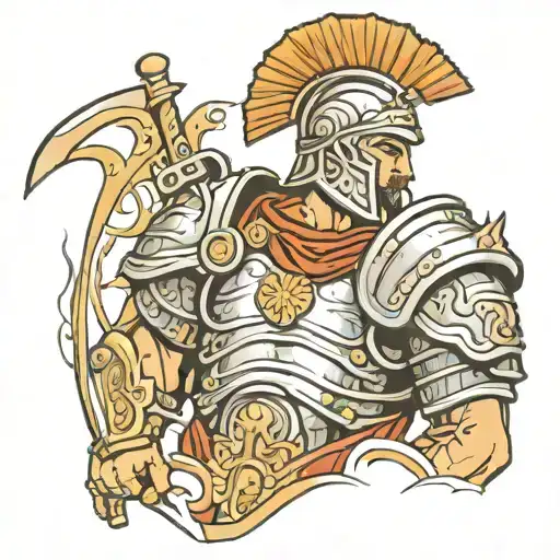 Roman Centurion  tattoo design idea