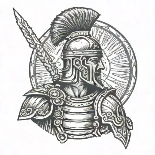 Roman Centurion  tattoo design idea