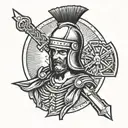 Roman Centurion  tattoo design idea