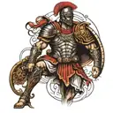 Roman Centurion full body tattoo design idea