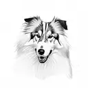 rough collie tattoo design idea