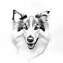rough collie tattoo design idea